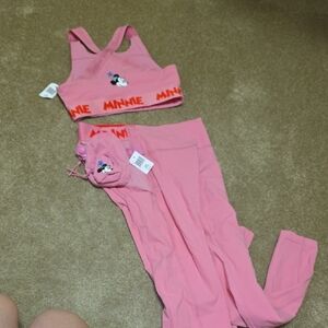 Outdoor Voices Pink Leggings and Sports Bra Set